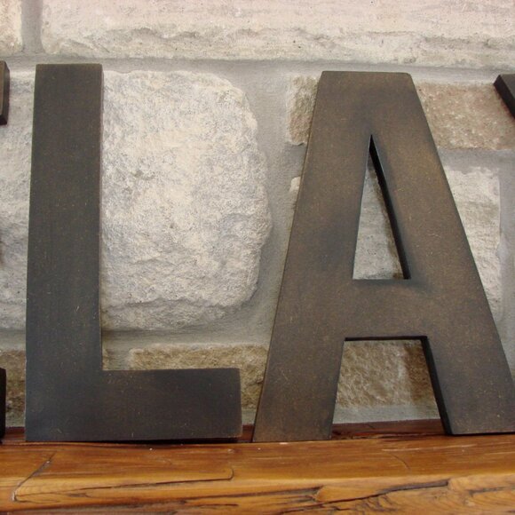 RELAX Wooden Letters Sign Rustic Farmhouse Decor Brown Black - Picture 3 of 6